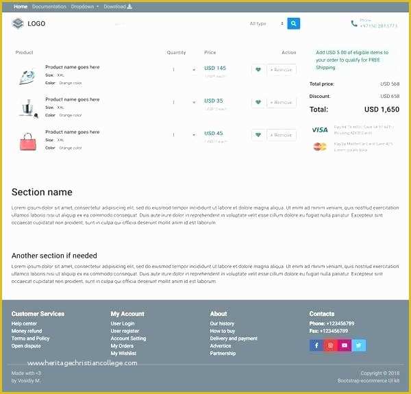 Bootstrap Shopping Cart Template Free Download Of Free Line Store Shop Web Templates Free Templates Line