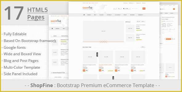 Bootstrap Shopping Cart Template Free Download Of Shopfine Premium Bootstrap E Merce Template by