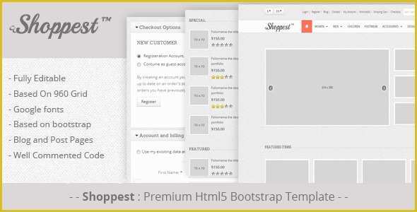 Bootstrap Shopping Cart Template Free Download Of Shoppest HTML5 Responsive Bootstrap E Merce by