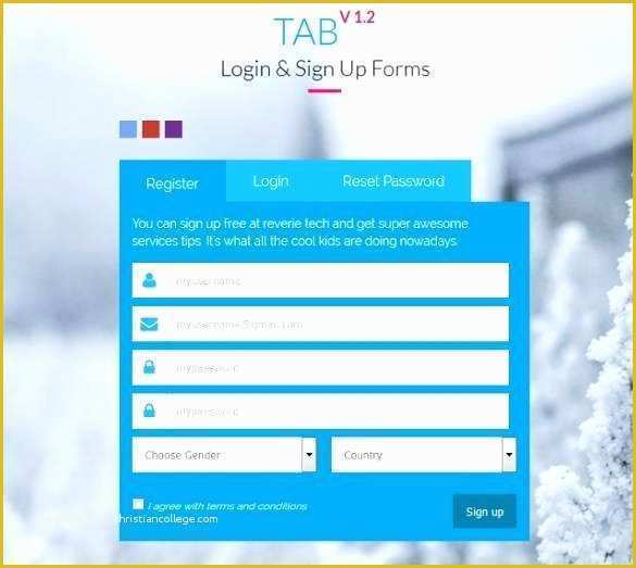 Bootstrap Survey form Template Free Download Of Campsite Registration form Bootstrap Signup Template 4