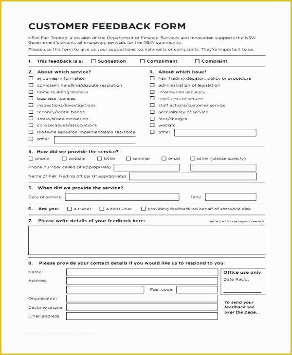 Bootstrap Survey form Template Free Download Of Free Restaurant Customer Feedback form Template