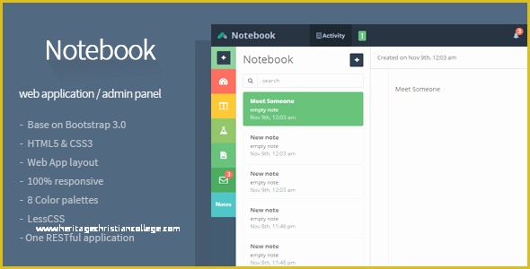 Bootstrap Web Application Template Free Of Bootstrap Web Application Template Free Notebook Web App