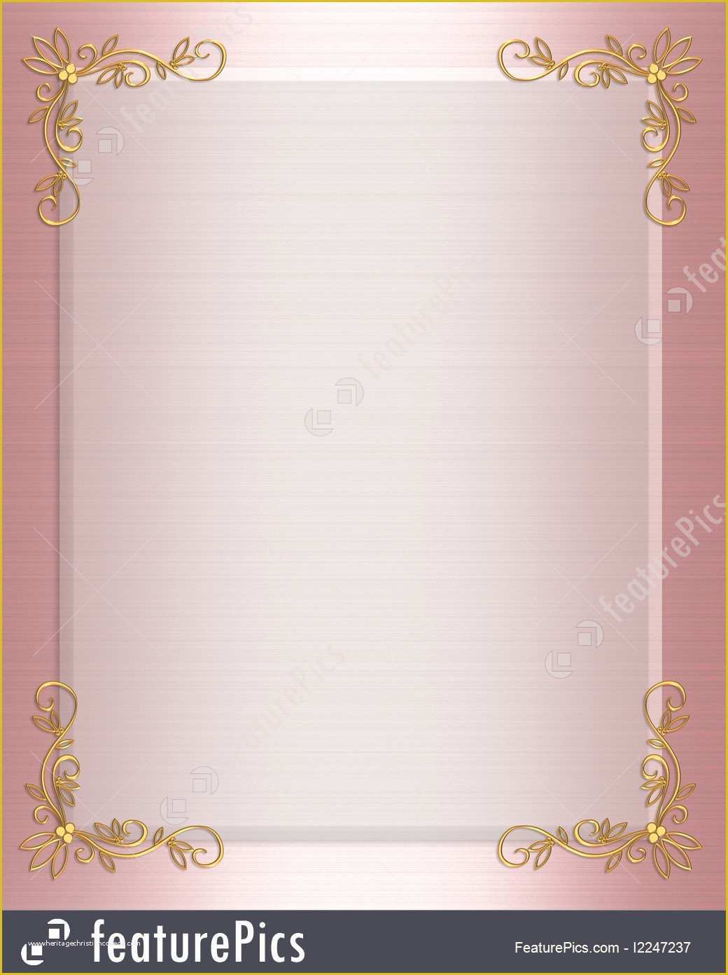 Border Invitation Templates Free Of Pink and Gold Invitations Templates