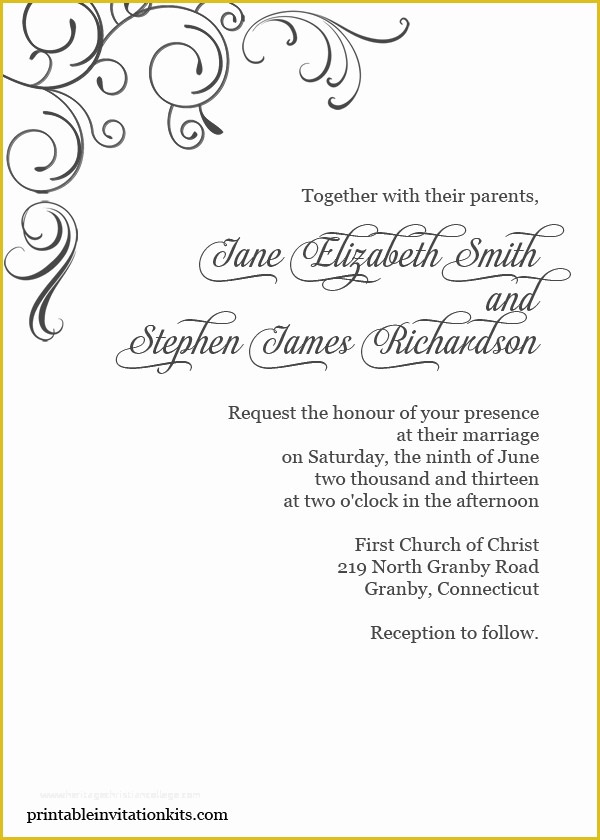Border Invitation Templates Free Of Swirls Corner Border Invite ← Wedding Invitation Templates