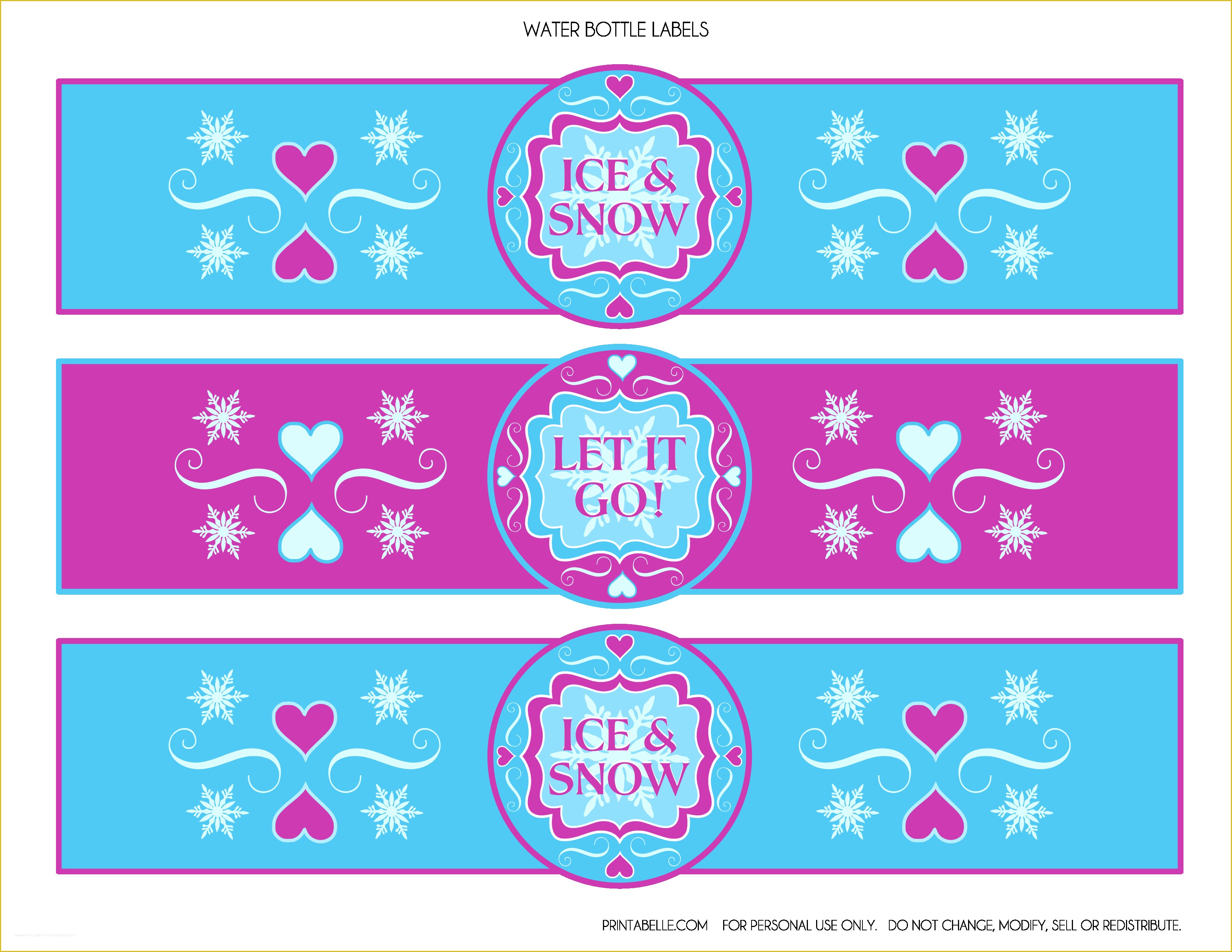 Bottle Label Template Free Of Free Frozen Party Printables From Printabelle