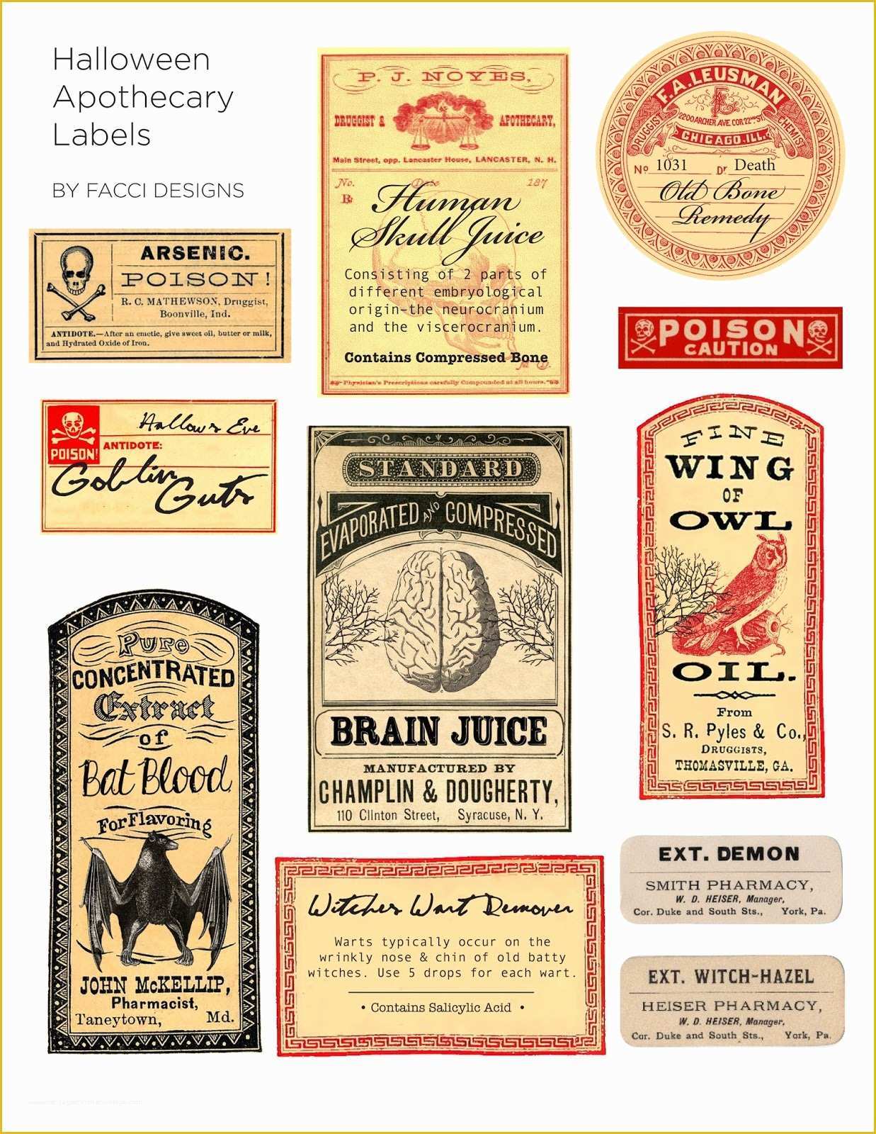 Bottle Label Template Free Of Halloween Bottle Label Templates Free – Festival Collections
