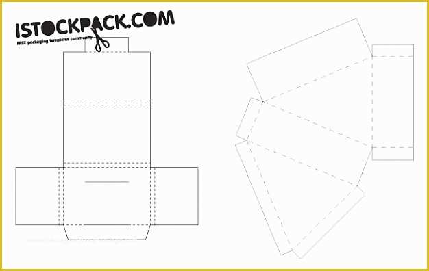 Box Design Templates Free Of Box Cutout Design Template Vector Vector