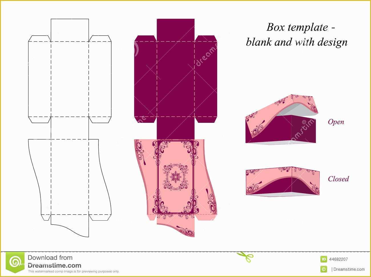 Box Design Templates Free Of Interesting Box Template Blank and with Design Stock