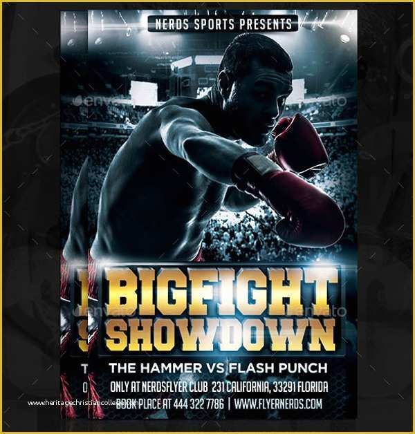 Boxing Templates Free Of 14 Showdown Flyer Templates