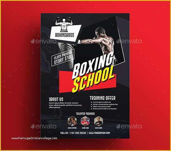 Boxing Templates Free Of 23 Boxing Flyer Templates Free &amp; Premium Download