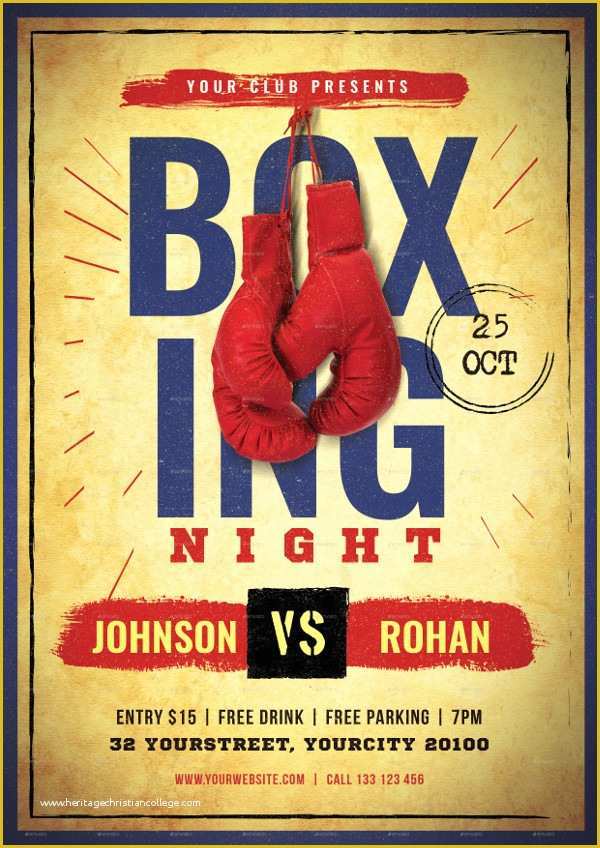 Boxing Templates Free Of 23 Boxing Flyer Templates Free & Premium Download