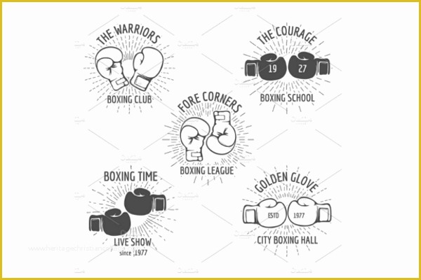 Boxing Templates Free Of Boxing Badges Templates Free & Premium Templates