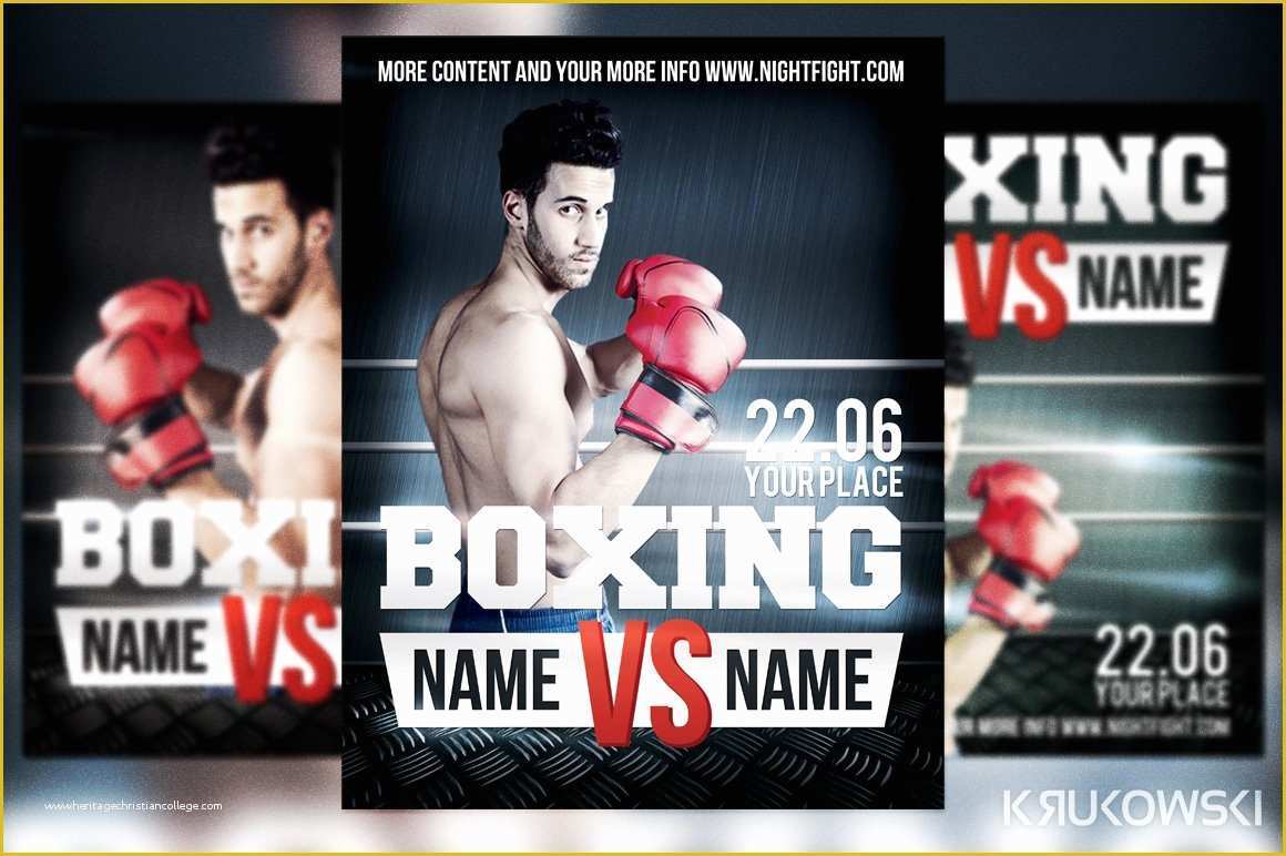 Boxing Templates Free Of Boxing Flyer Flyer Templates Creative Market