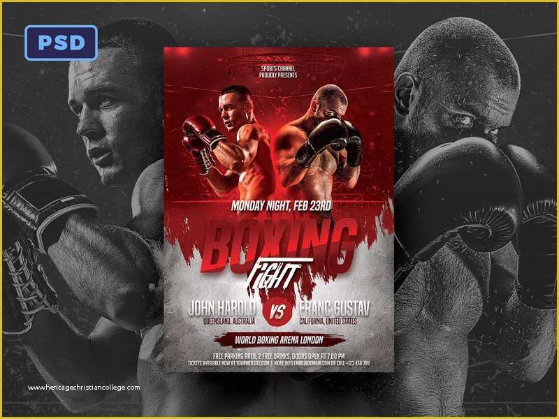 Boxing Templates Free Of Boxing Flyer Template by Mohamad Borneafandri Abulga