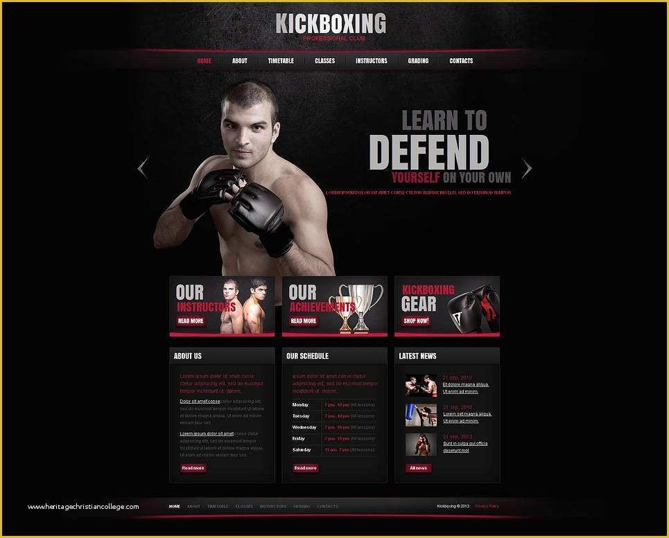 Boxing Templates Free Of Boxing Moto Cms HTML Template