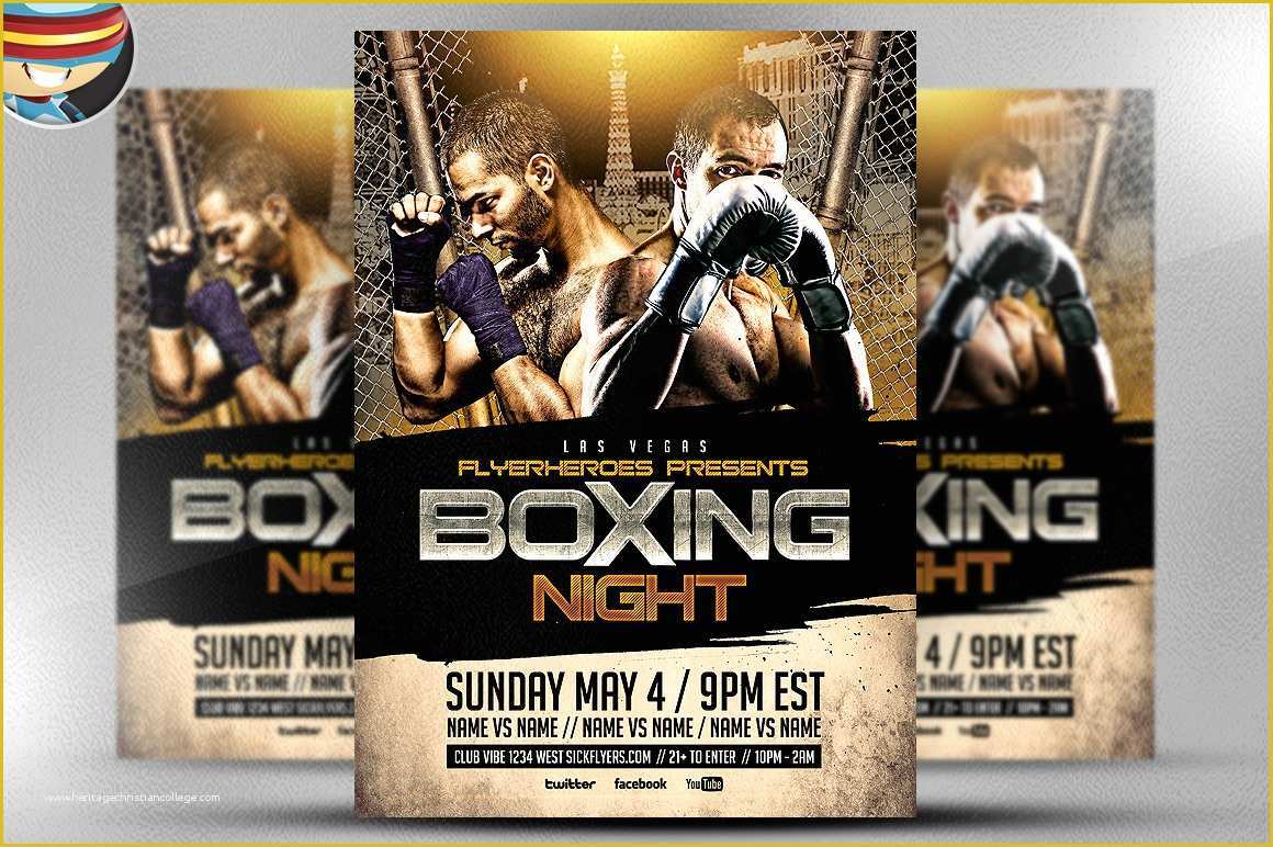Boxing Templates Free Of Boxing Night Flyer Template 2 Flyer Templates On