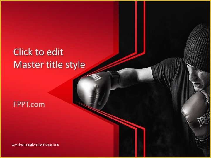 Boxing Templates Free Of Free Kickboxing Powerpoint Template Free Powerpoint