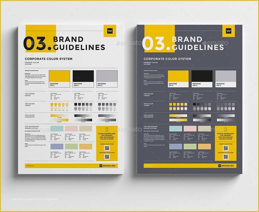 Brand Guidelines Template Indesign Free Of Brand Manual Template 3 Colors by Egotype