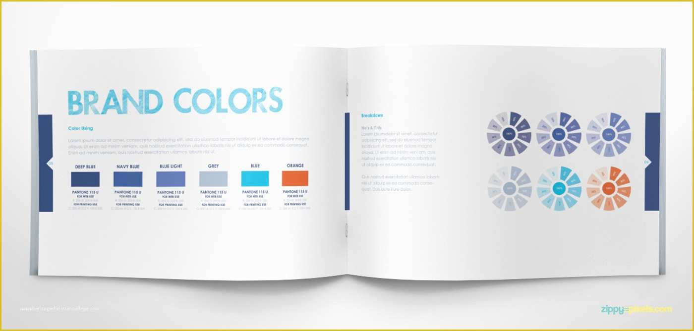 Brand Guidelines Template Indesign Free Of Free Brand Book Template Cool Blue On Behance