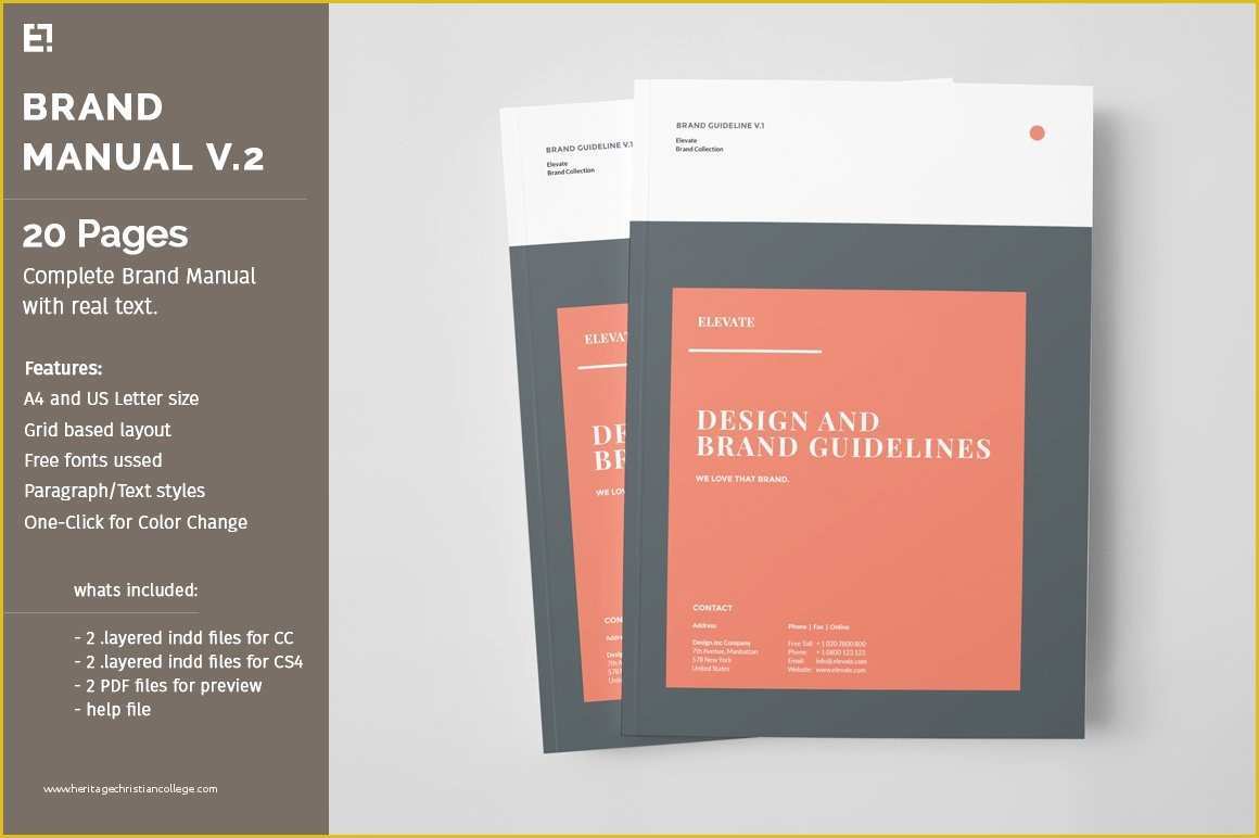 Brand Manual Template Free Of Brand Manual Brochure Templates Creative Market