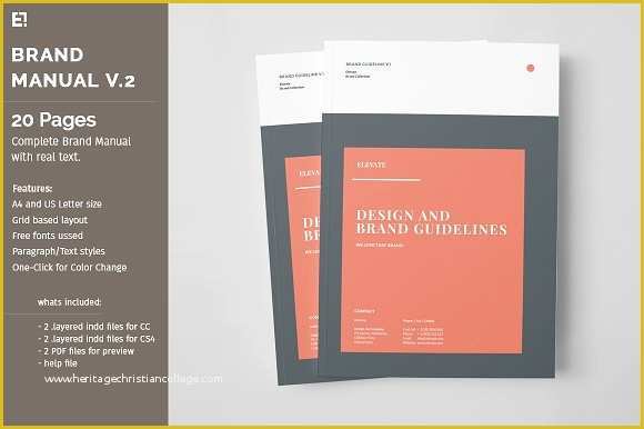 Brand Manual Template Free Of Brand Manual Brochure Templates Creative Market