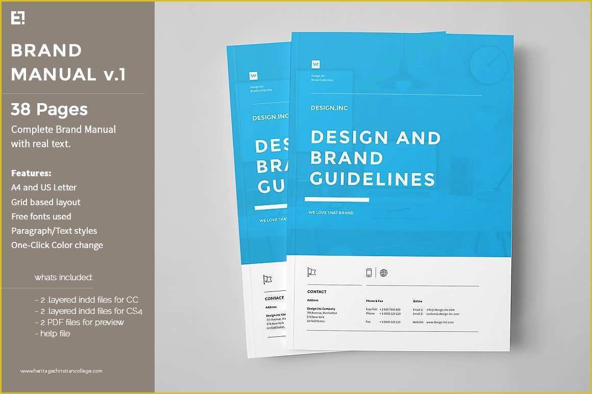 Brand Manual Template Free Of Brand Manual Brochure Templates Creative Market