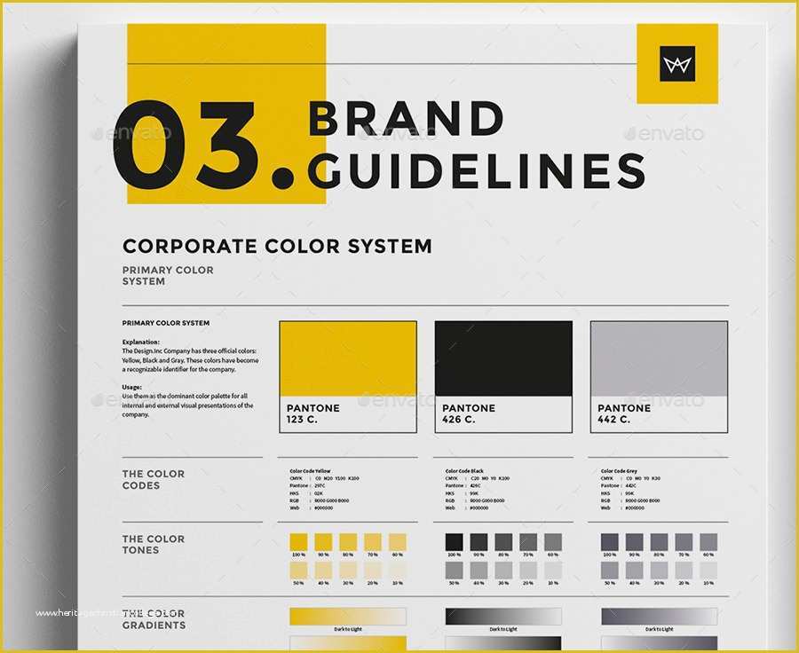 Brand Manual Template Free Of Brand Manual Template 3 Colors by Egotype