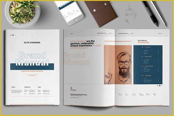 Brand Manual Template Free Of Brand Manual Template Brochure Templates Creative Market