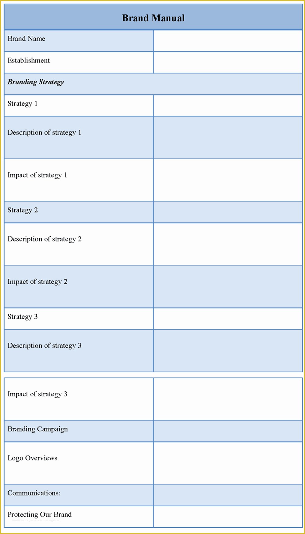 Brand Manual Template Free Of Brand Manual Template Of Brand Manual