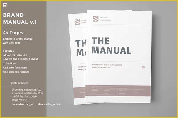 Brand Manual Template Free Of Brand Manual Templates On Creative Market