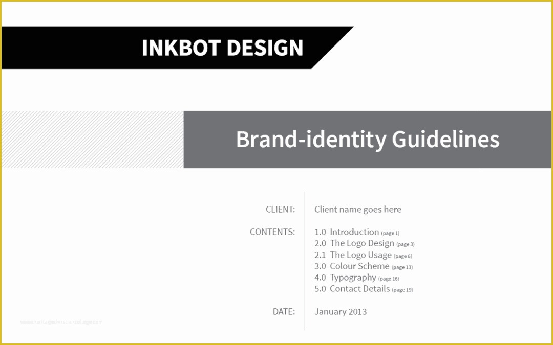 Branding Presentation Template Free Of Free Brand Guidelines Template for Download