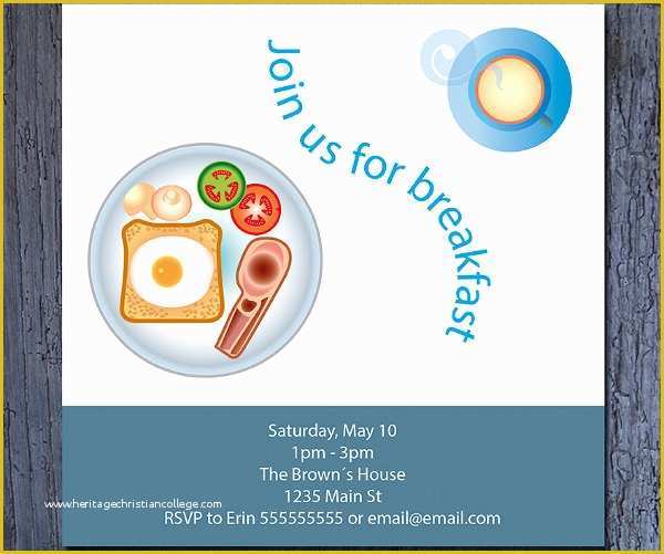 Breakfast Invitation Template Free Of 10 Breakfast Party Invitations Jpg Vector Eps Ai