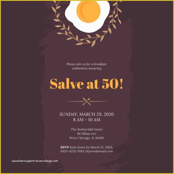 56 Breakfast Invitation Template Free