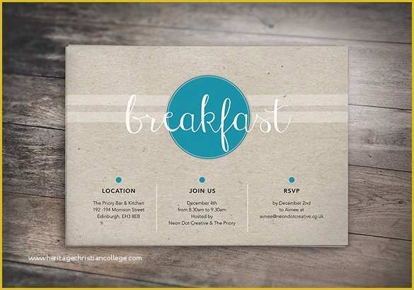 Breakfast Invitation Template Free Of 35 Wonderful Breakfast Invitation Templates Psd Ai