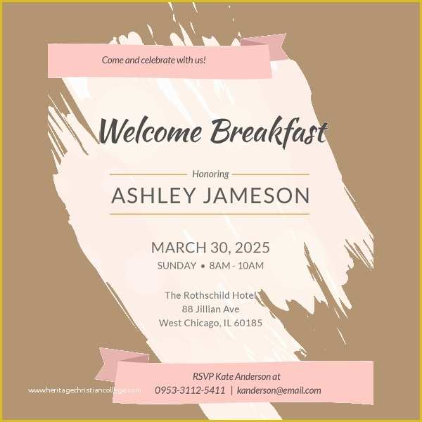 Breakfast Invitation Template Free Of 9 Wedding Breakfast Invitations Jpg Vector Eps Ai