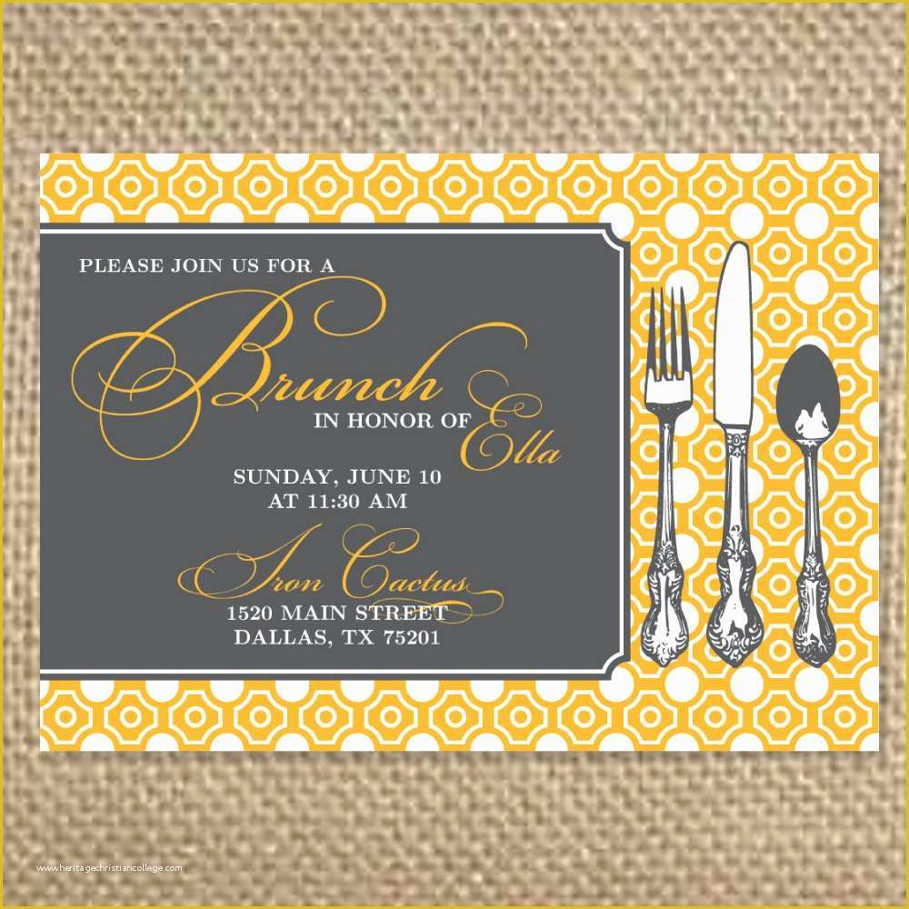 Breakfast Invitation Template Free Of Brunch Invitations Template