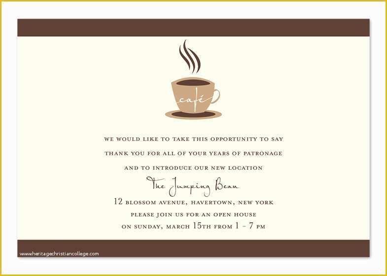 Breakfast Invitation Template Free Of Cafe Cup Corporate Invitations by Invitation Consultants