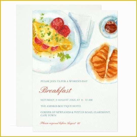 Breakfast Invitation Template Free Of Elegant Breakfast Invitation