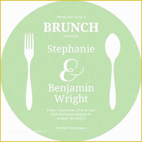 Breakfast Invitation Template Free Of Flatwear Circle Brunch Invitation