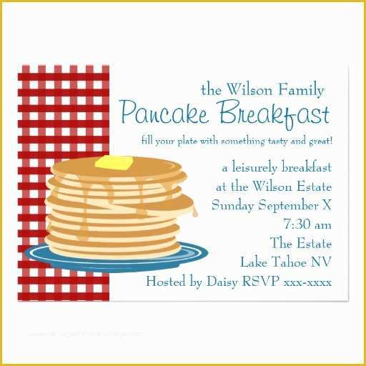 Breakfast Invitation Template Free Of Pancake Breakfast 5x7 Paper Invitation Card