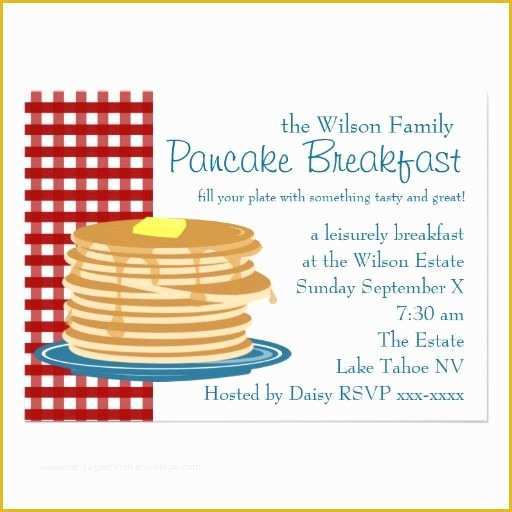 Breakfast Invitation Template Free Of Pancake Breakfast Invitation