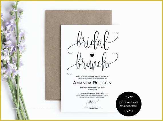 Breakfast Invitation Template Free Of Printable Bridal Brunch Invitation Bridal Shower