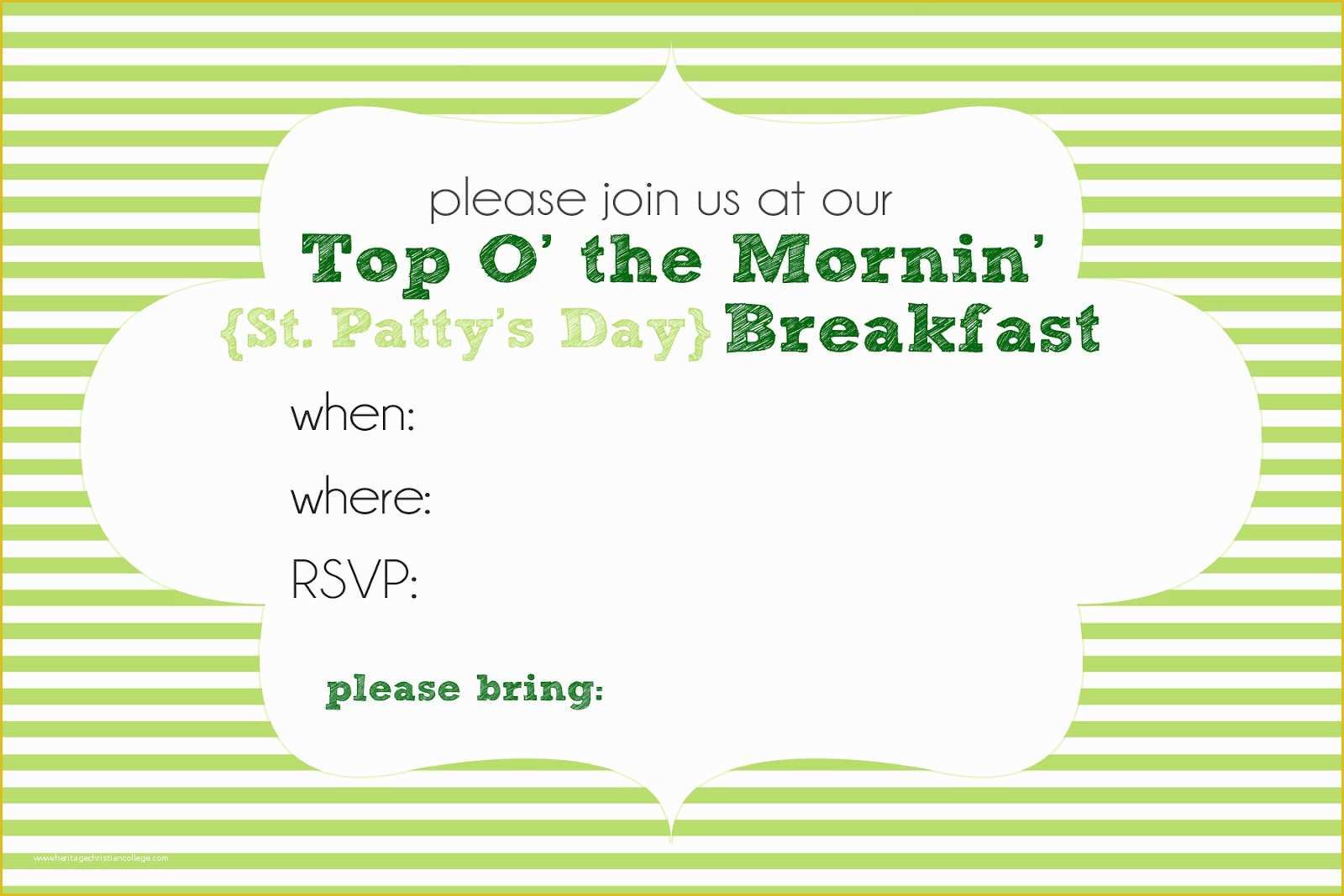 Breakfast Invitation Template Free Of today S Guests My Sister S Suitcase Eighteen25