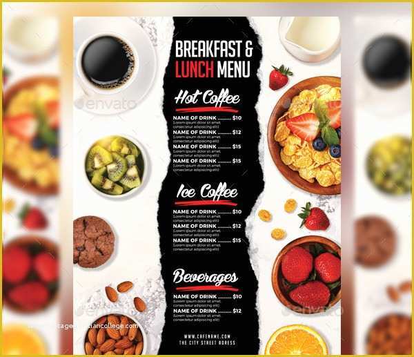 Breakfast Menu Template Free Download Of 19 Breakfast Menu Templates Free & Premium Download