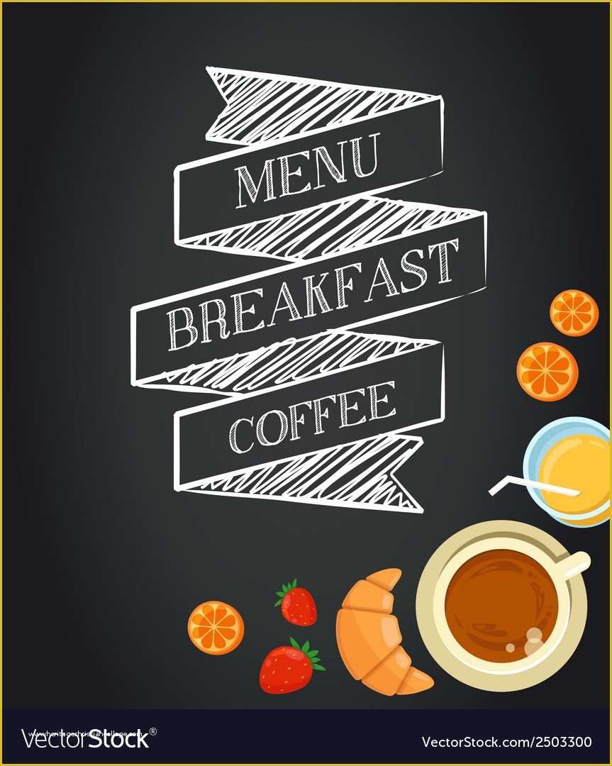 Breakfast Menu Template Free Of Breakfast Menu Template Royalty Free Vector Image