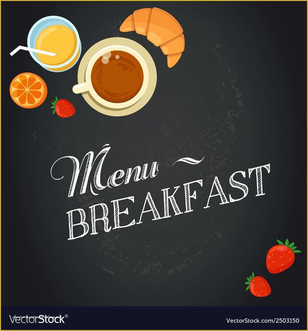 Breakfast Menu Template Free Of Breakfast Menu Template Royalty Free Vector Image