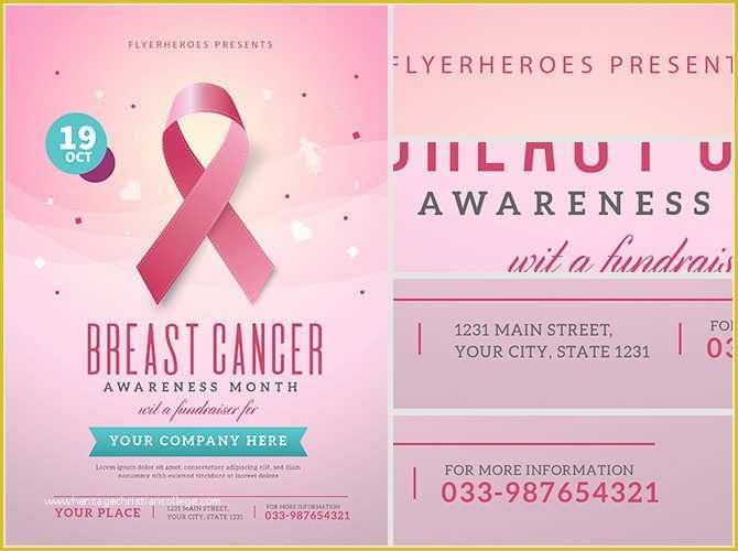 Breast Cancer Fundraiser Flyer Templates Free Of Breast Cancer Awareness Flyer Template Free Yourweek