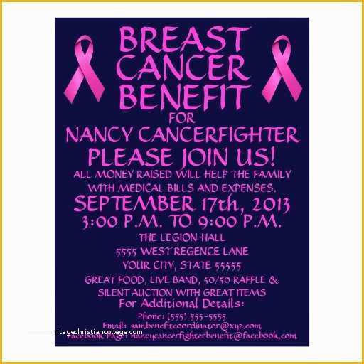 Breast Cancer Fundraiser Flyer Templates Free Of Breast Cancer Benefit Flyer