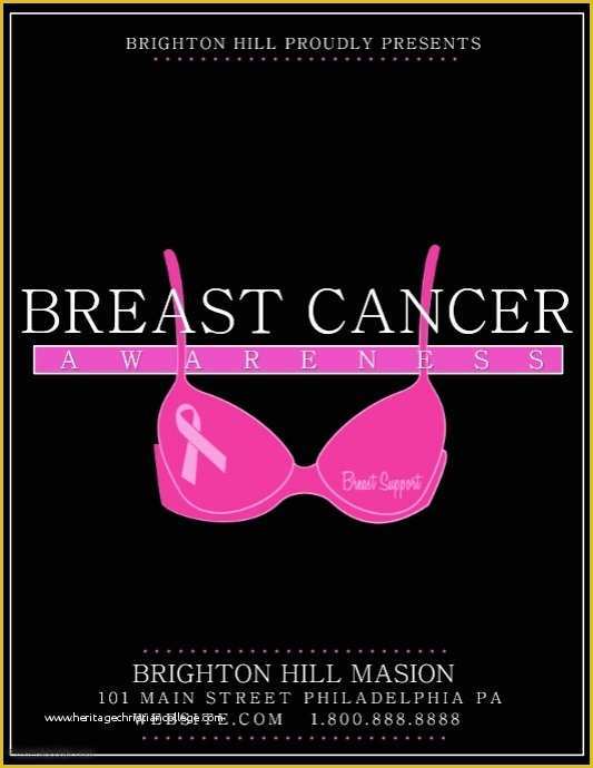 Breast Cancer Fundraiser Flyer Templates Free Of Breast Cancer Template