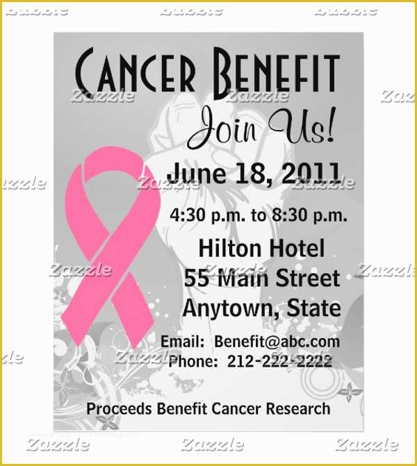 Breast Cancer Fundraiser Flyer Templates Free Of Cancer Benefit Flyer Examples Template Rq